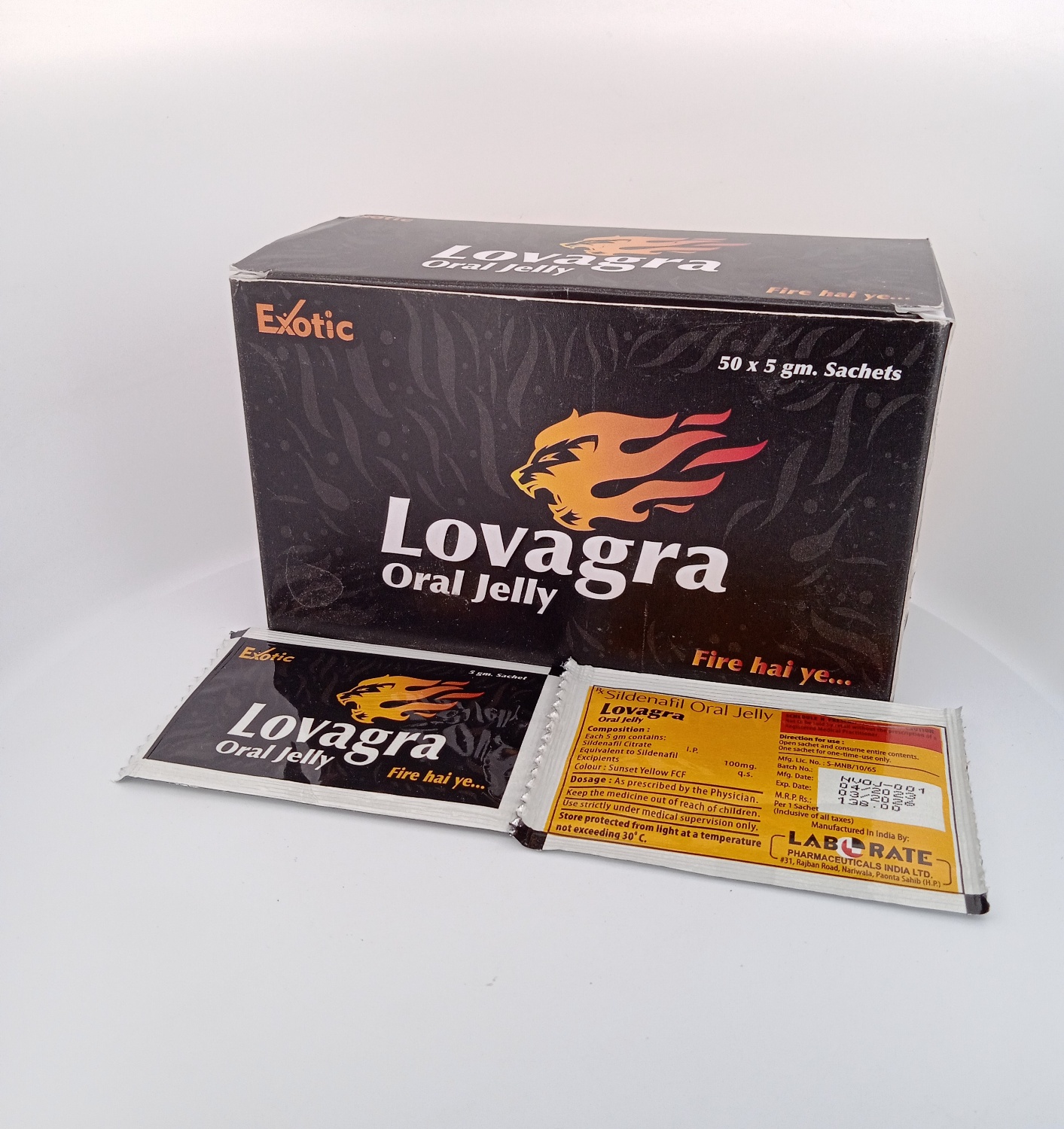LOVEGRA JELLY 5gm (SILDENAFIL ORAL JELLY) - 7 Sachets Pack