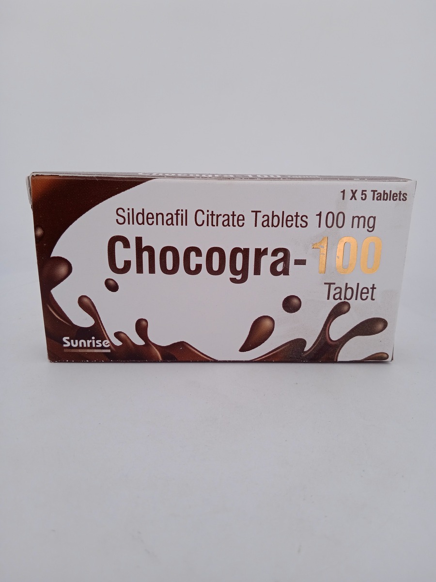 CHOCOGRA-100mg (SILDENAFIL 100 MG) Chewable - 5 Tablet