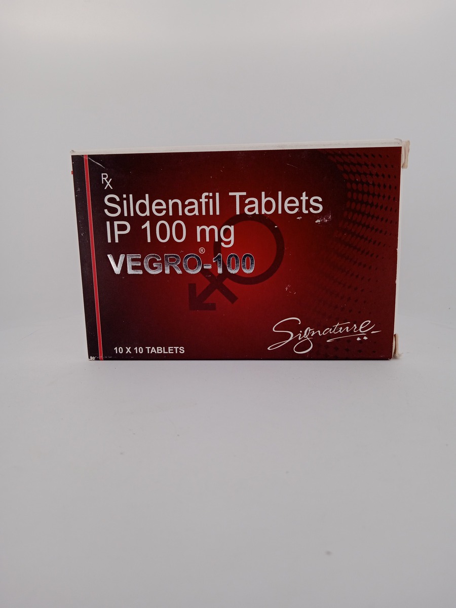 VEGRO-100mg (SILDENAFIL 100 MG) - 10 Tablets