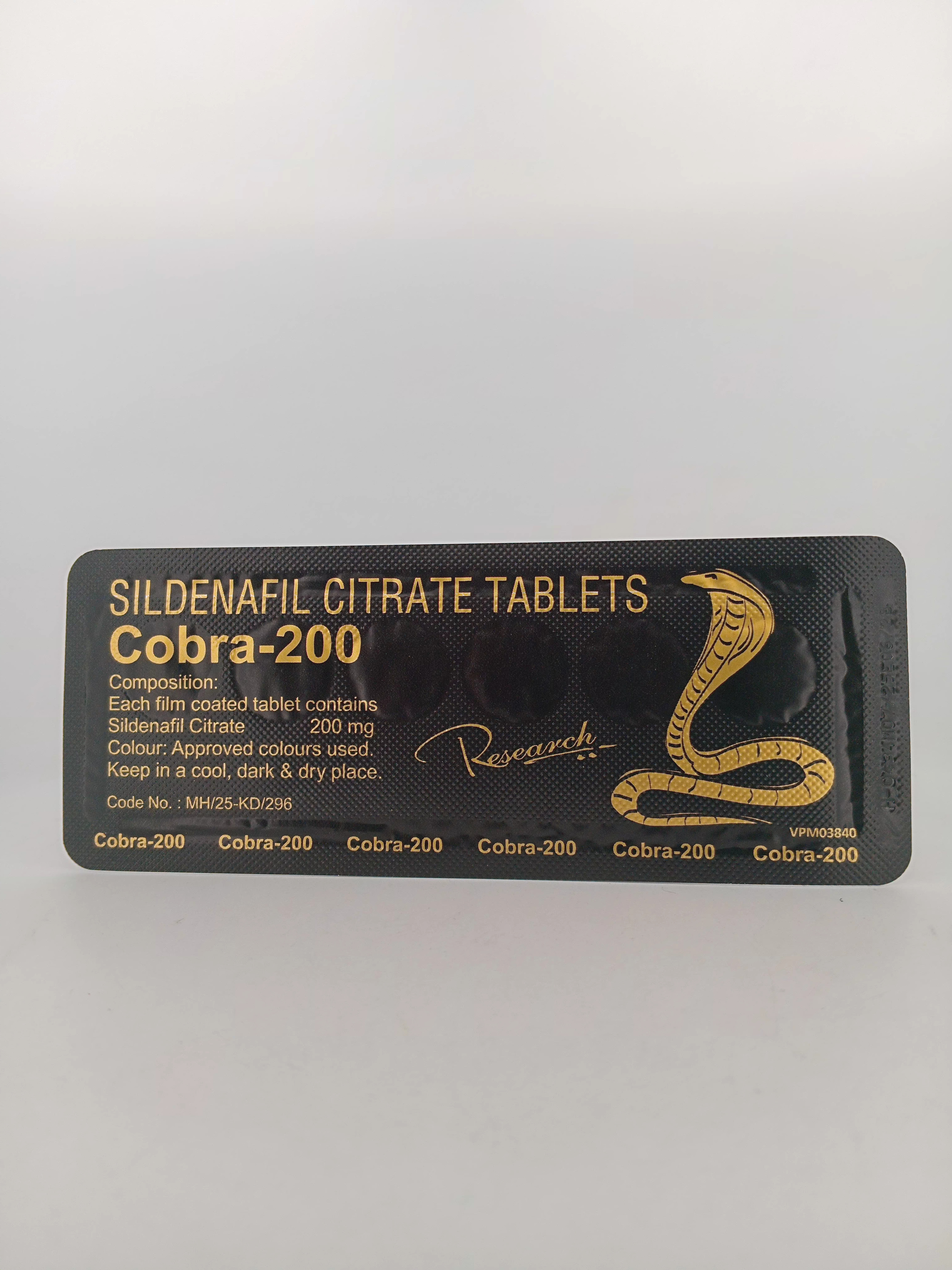 COBRA-200mg (SILDENAFIL 200 MG) - 5 Tablet