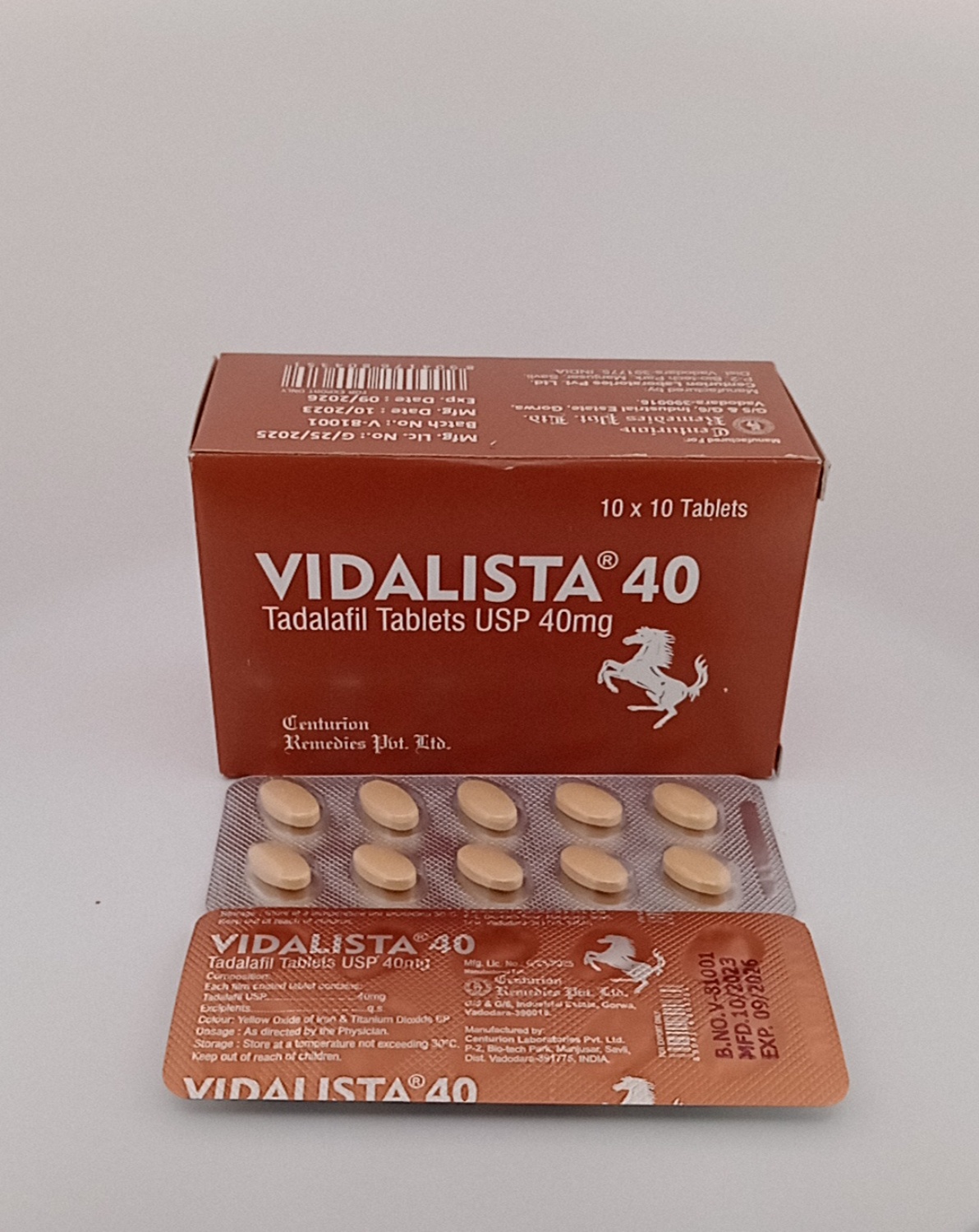 VIDALISTA 40mg (TADALAFIL 40 MG) - 10 Tablet