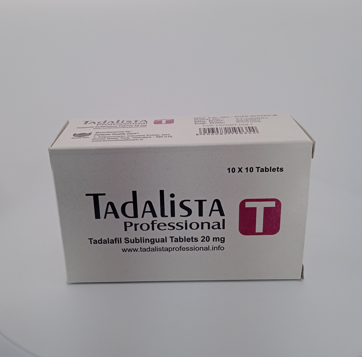 TADALISTA PROFESSIONAL (TADALAFIL 20 MG) - 10 Tablet