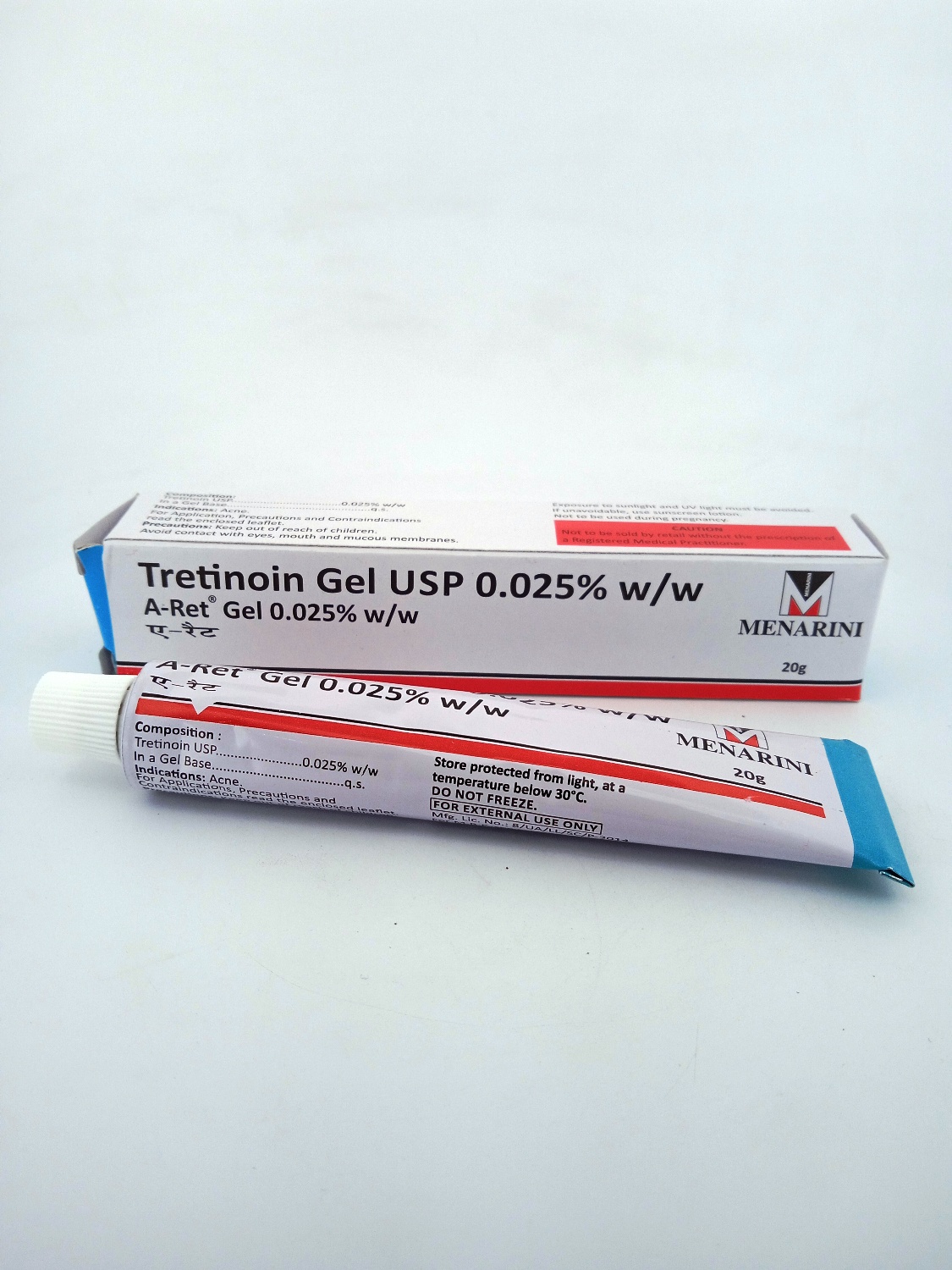A-RET 0.025% GEL 20G Tube