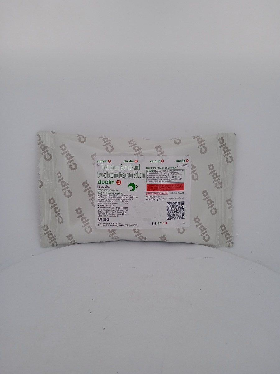 DUOLIN 3 RESPULES | Ipratropium & Levosalbutamol Nebuliser Solution.