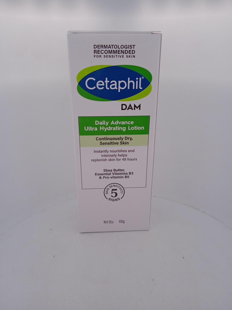 CETAPHIL DAM ULTRA HYDRATING LOTION 100GM | Dry Skin Moisturizer.