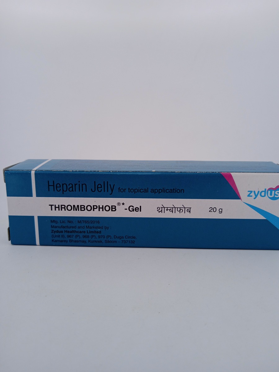 THROMBOPHOB GEL 20GM | Heparin Topical Gel for Bruises & Vein Care.