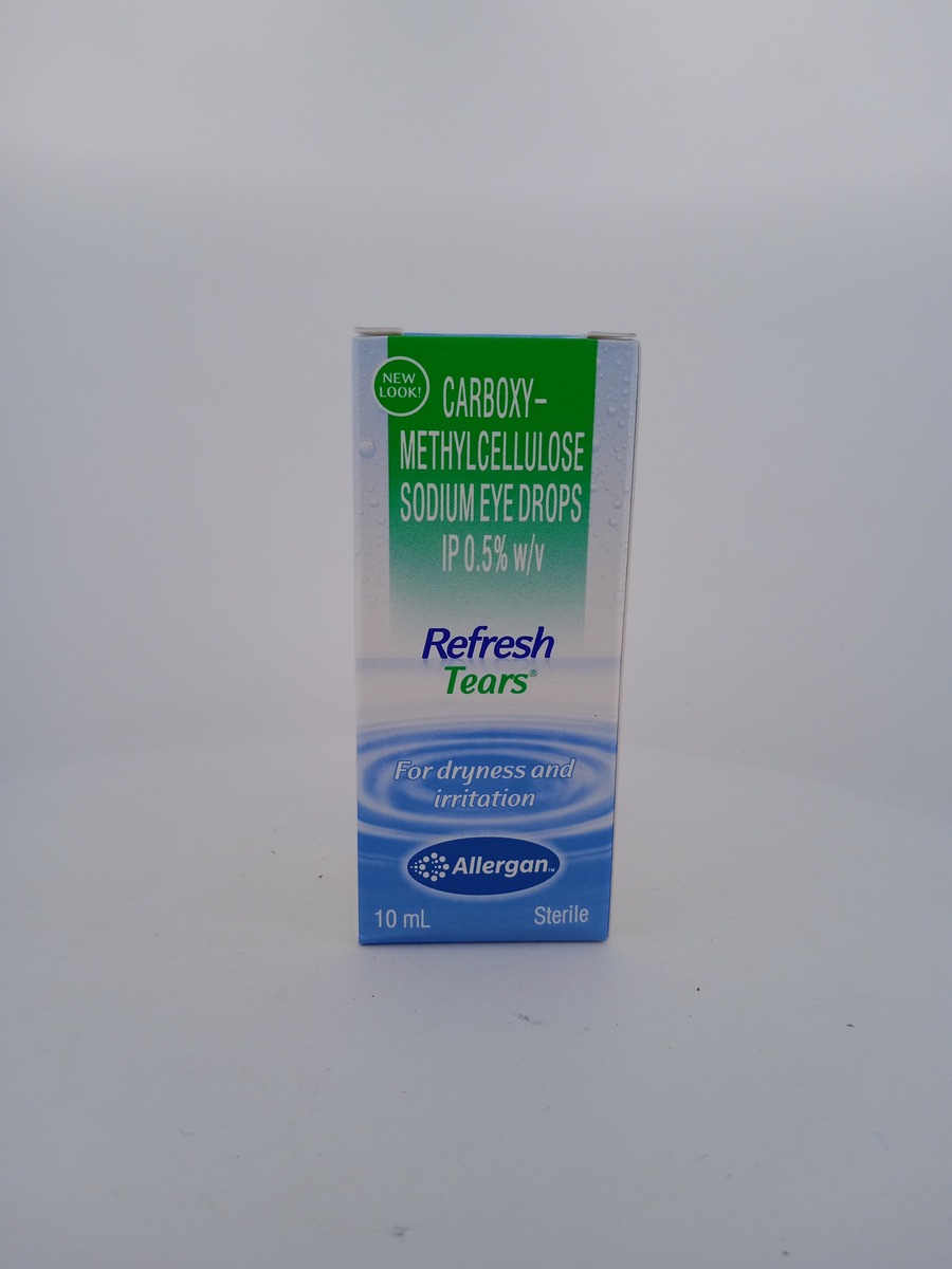 REFRESH TEARS EYE DROPS 10ML | Carboxymethylcellulose Lubricant.