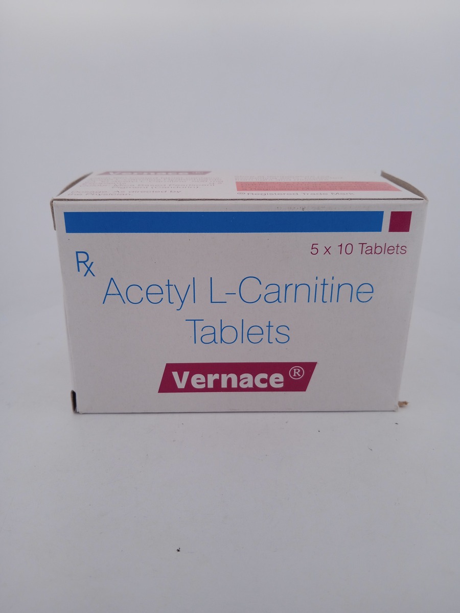 VERNACE 500 MG 10 TABLETS | Acetyl L-Carnitine Supplement.