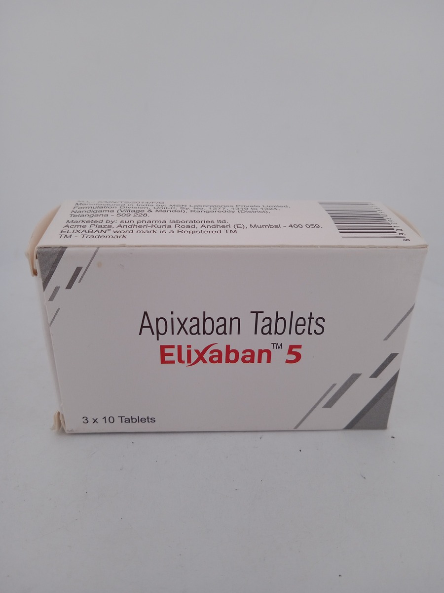 ELIXABAN 5 MG 10 TABLETS | Apixaban Anticoagulant Medicine.