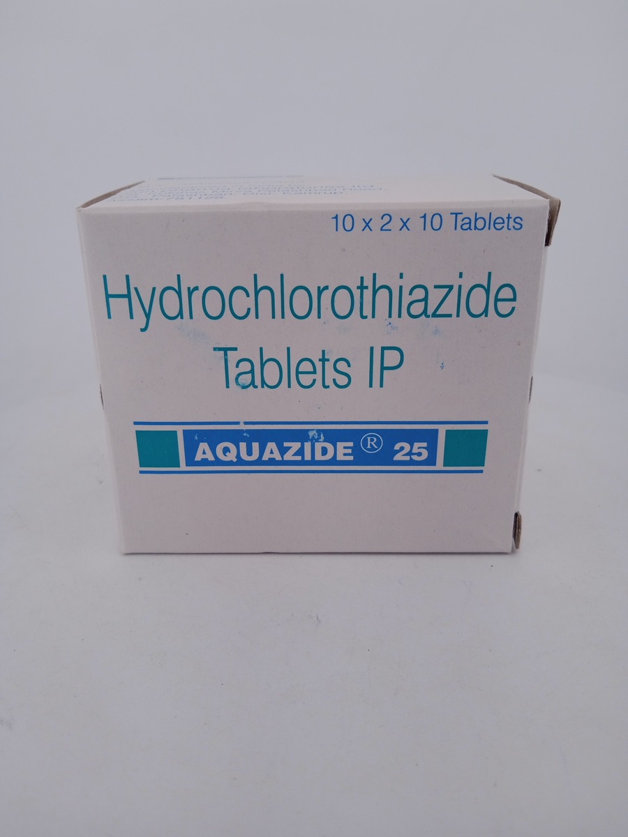 AQUAZIDE-25MG-10 TABLET (Hydrochlorothiazide 25mg) Oral Tablet.