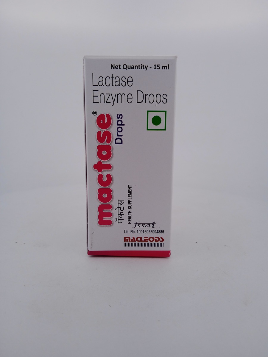 MACTASE DROPS 15ML | Lactase Enzyme Oral Drops for Lactose Intolerance.