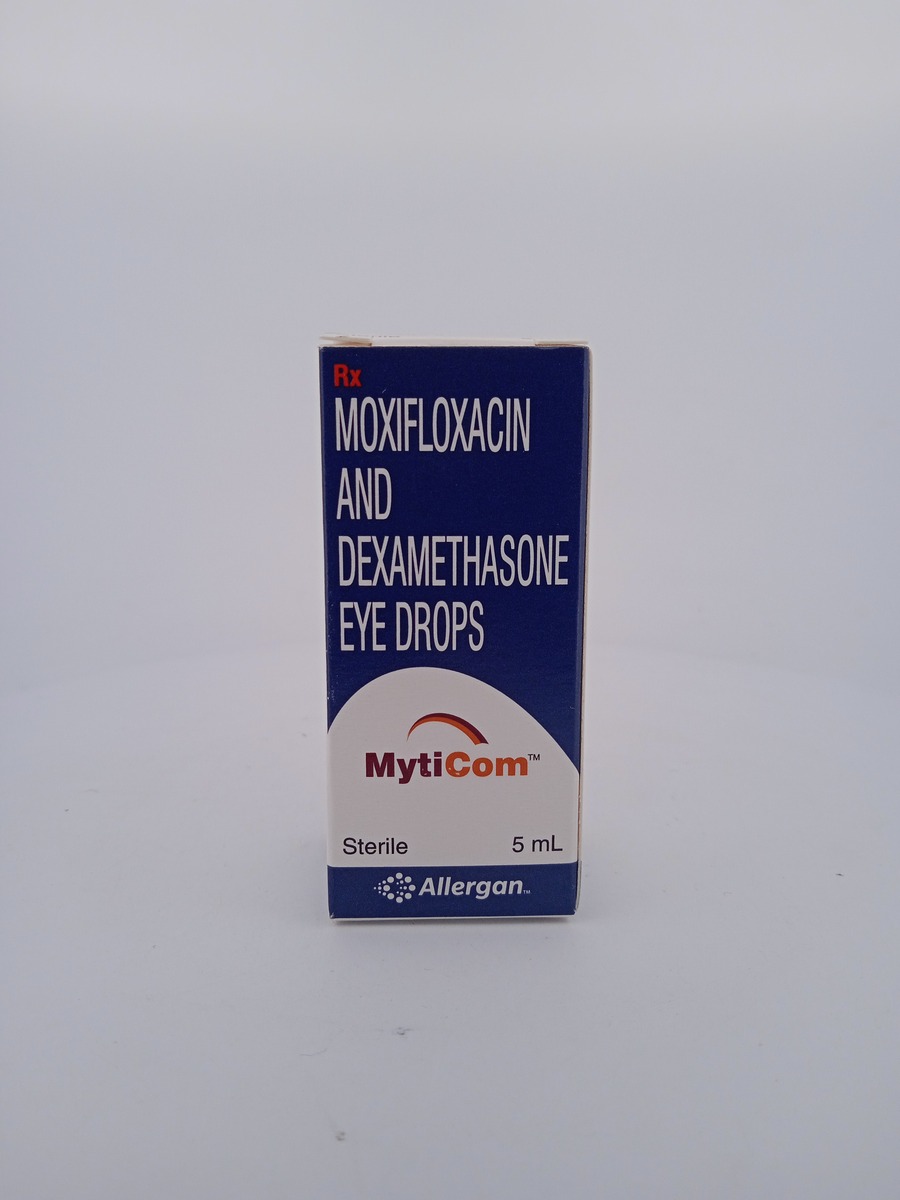 MYTICOM EYE DROPS 5ML | Moxifloxacin & Dexamethasone Eye Drops.