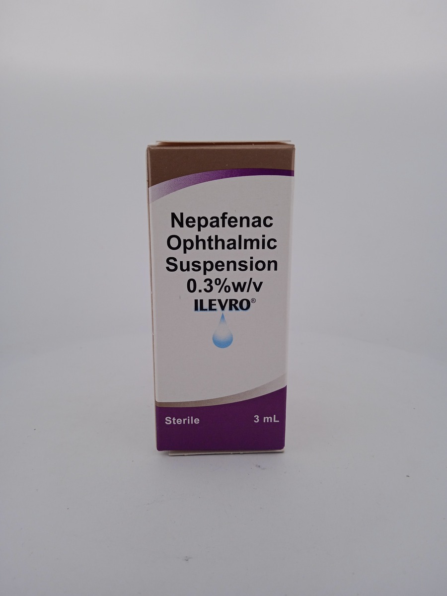 ILEVRO EYE DROPS 3ML | Nepafenac 0.3% Ophthalmic NSAID Therapy.