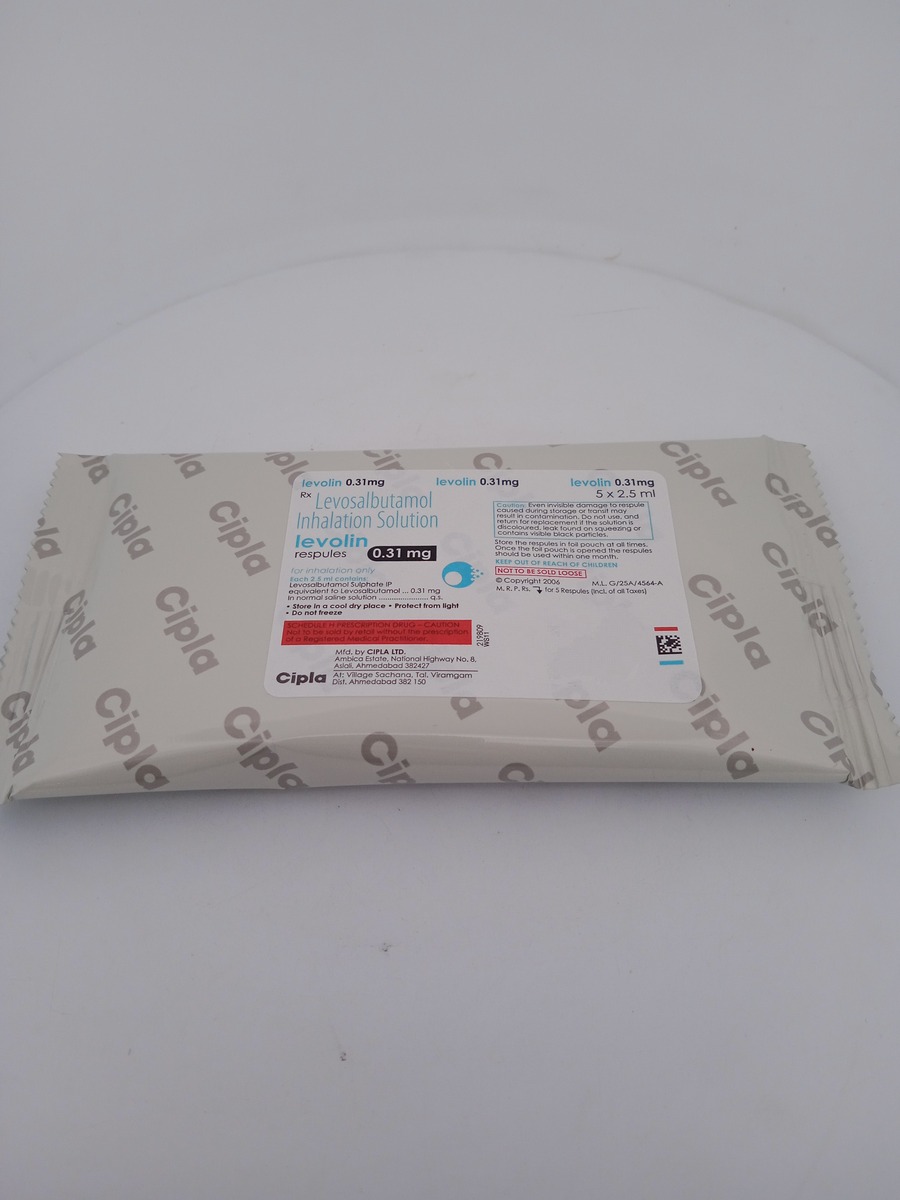 LEVOLIN 0.31MG RESPULES | Levosalbutamol Nebuliser Solution.