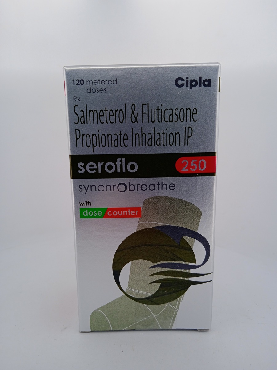 SEROFLO 250 SYNCHROBREATHE | Salmeterol & Fluticasone Inhaler.