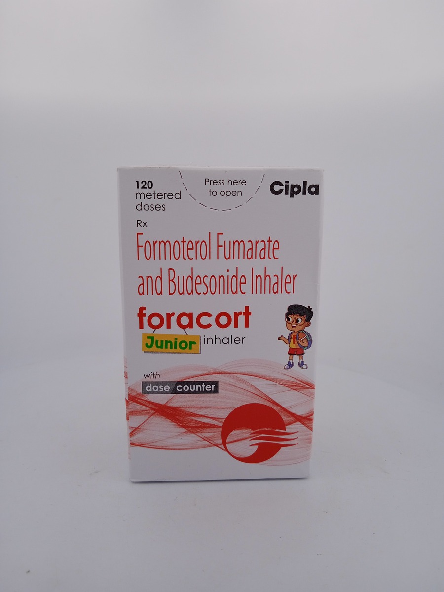 FORACORT JUNIOR INHALER | Budesonide 100mcg & Formoterol 6mcg.