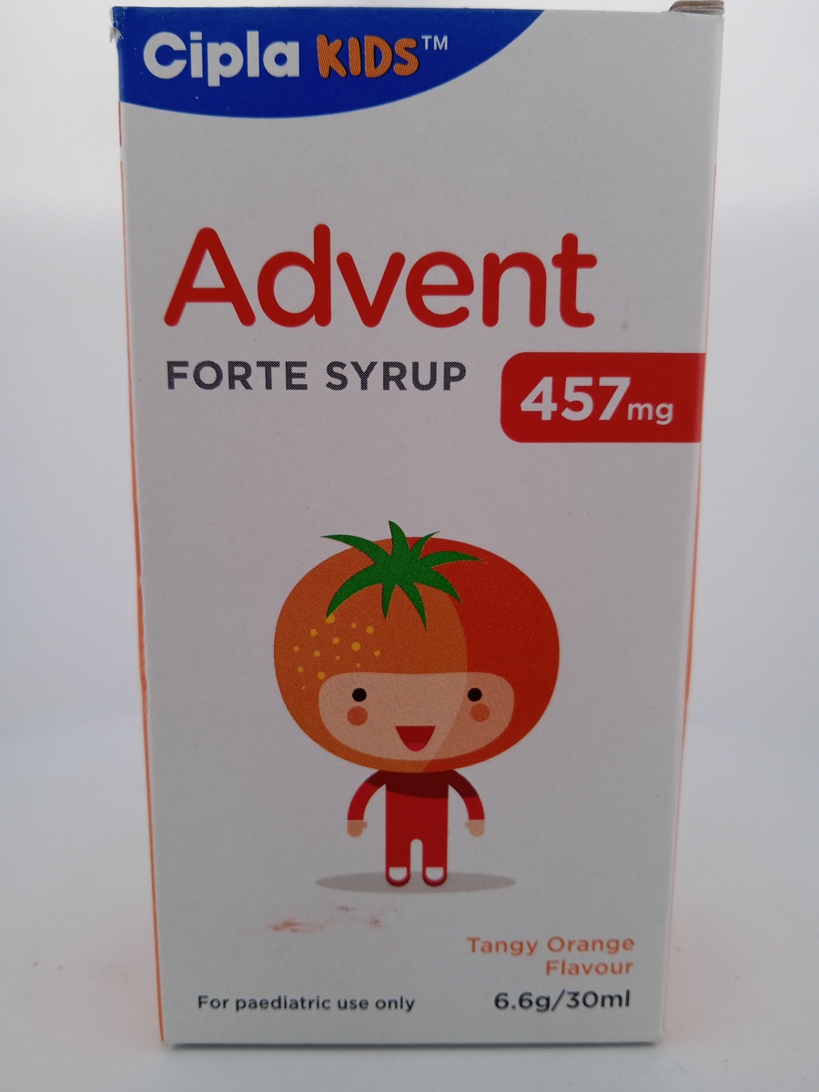 ADVENT FORTE SYRUP 457 MG 30 ML | Amoxicillin & Clavulanate.