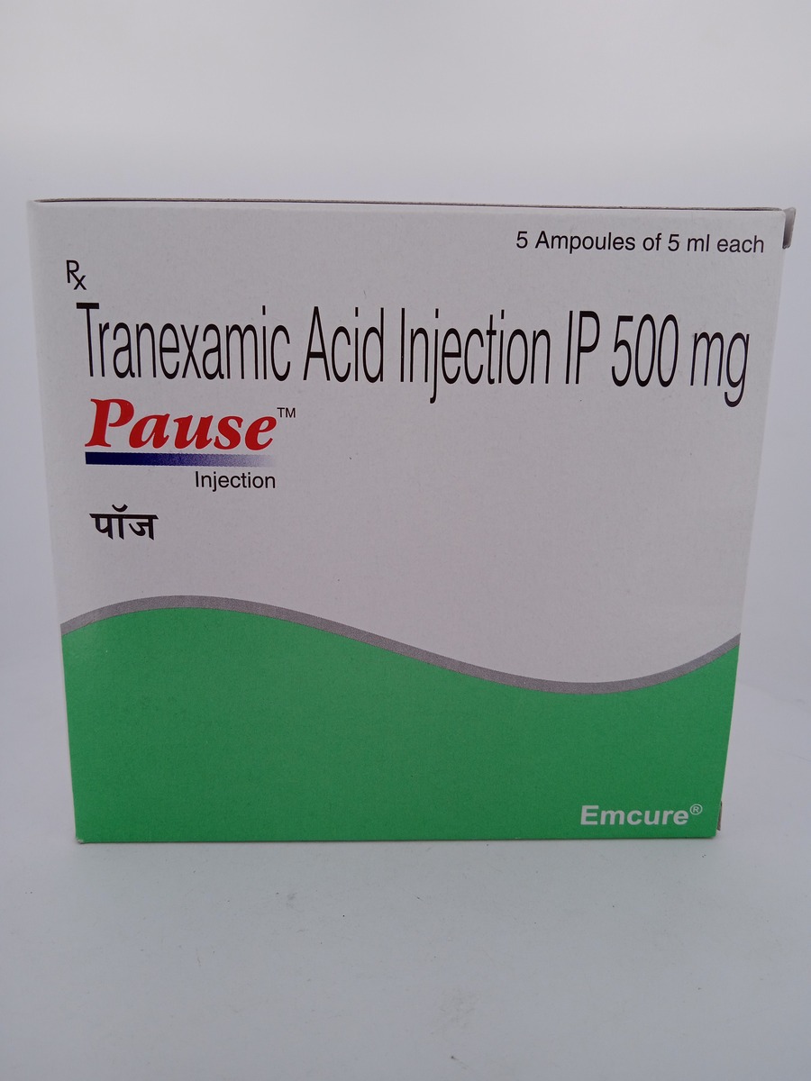 PAUSE 500MG/5ML INJECTION | Tranexamic Acid Haemostatic Therapy.