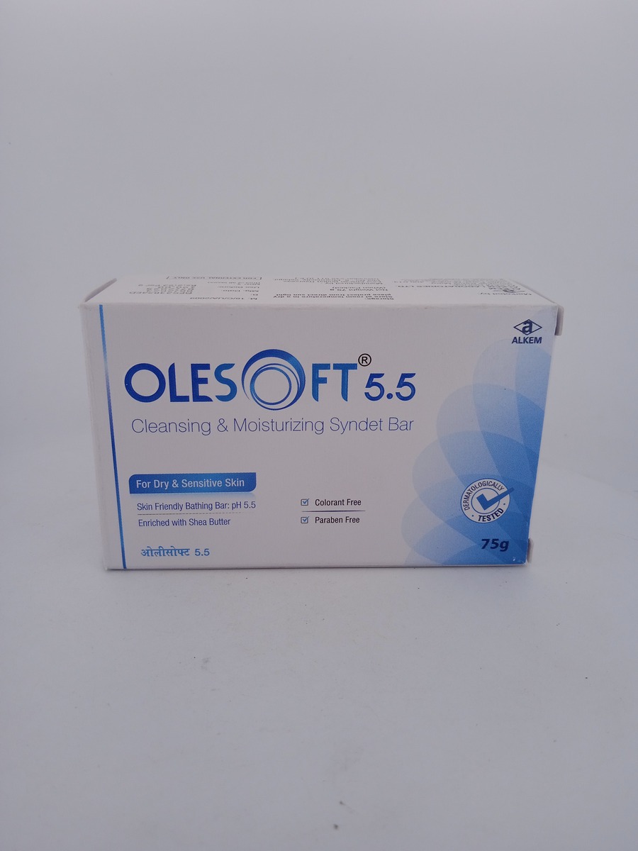 OLESOFT PH 5.5 SOAP 75 G | Moisturizing Syndet Cleansing Bar.