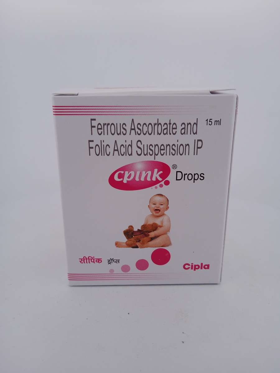 CPINK DROPS 15 ML | Ferrous Ascorbate & Folic Acid Oral Drops.