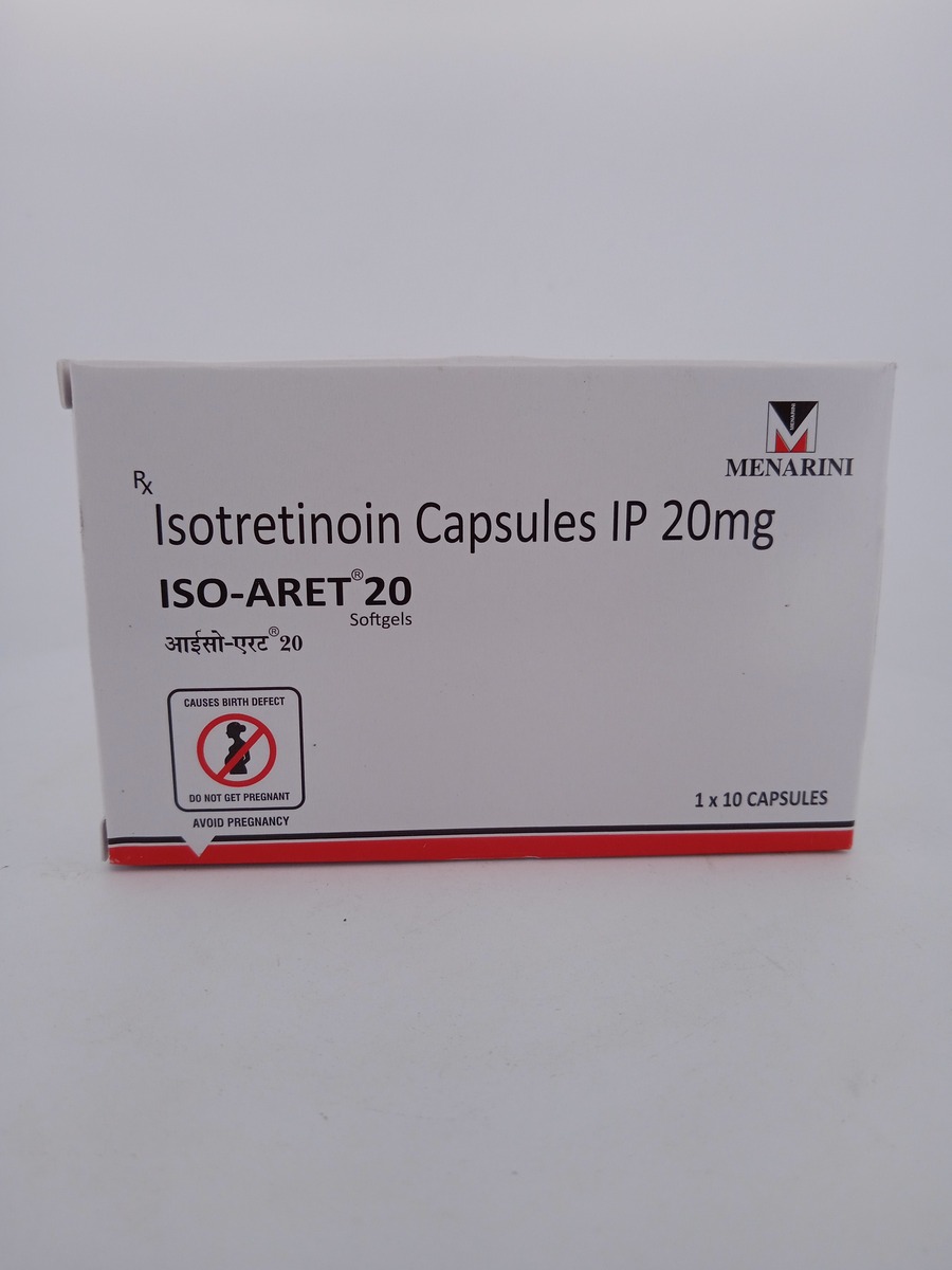ISO-ARET 20 MG 10 CAPSULES | Isotretinoin Acne Treatment Medicine