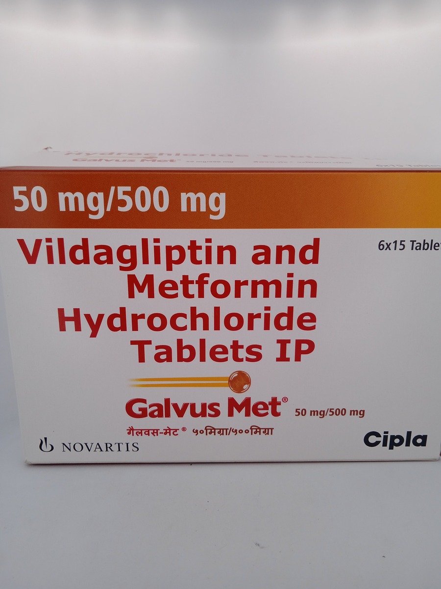 GALVUS MET-50MG/500MG-15 TABLETS | Vildagliptin + Metformin