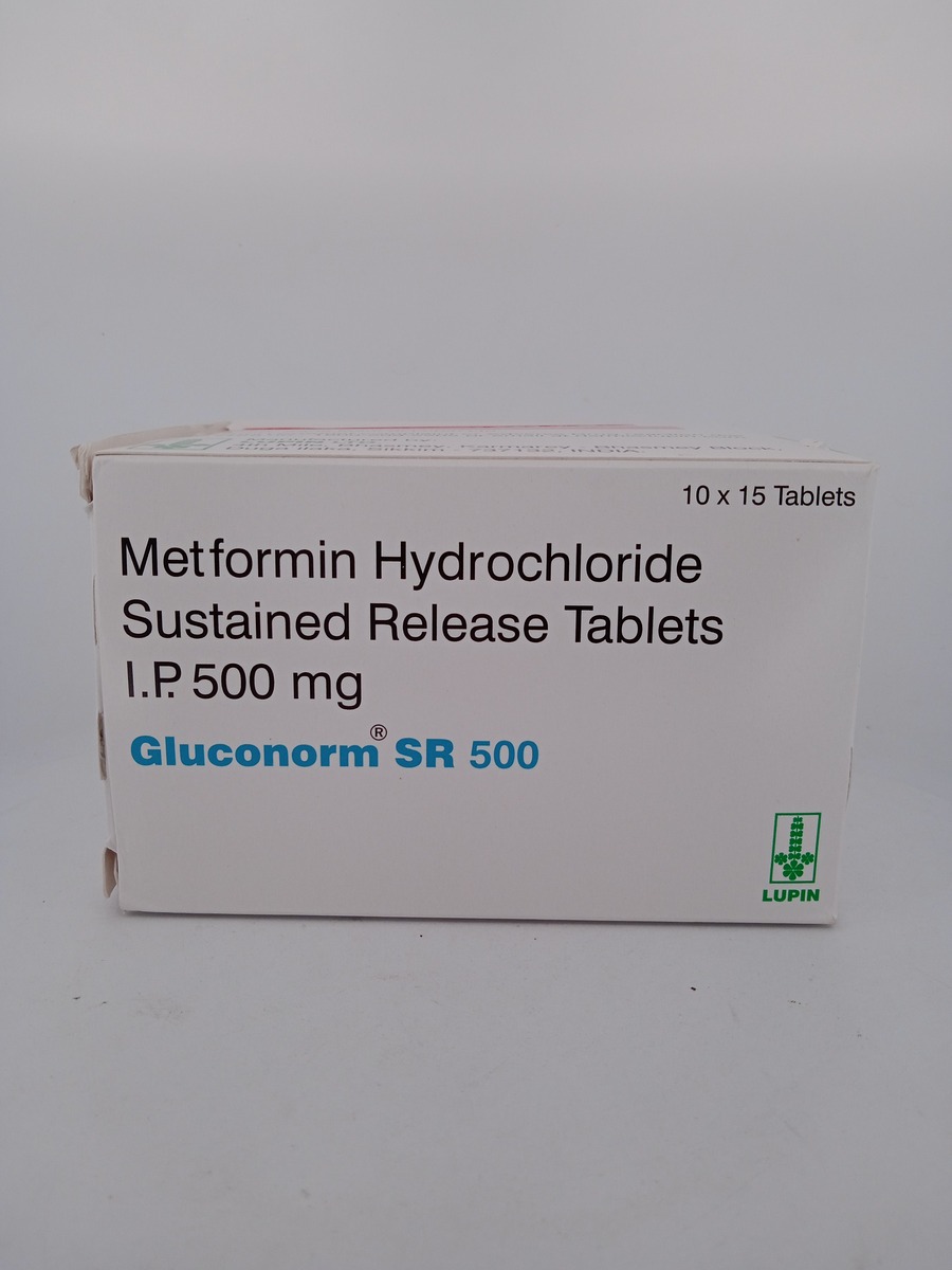 GLUCONORM SR 500 MG 15 TABLETS | Metformin SR for Type 2 Diabetes