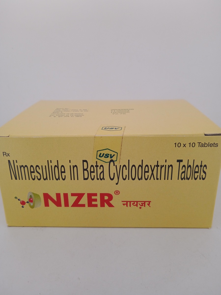 NIZER 100 MG 10 TABLETS | Nimesulide for Pain & Inflammation