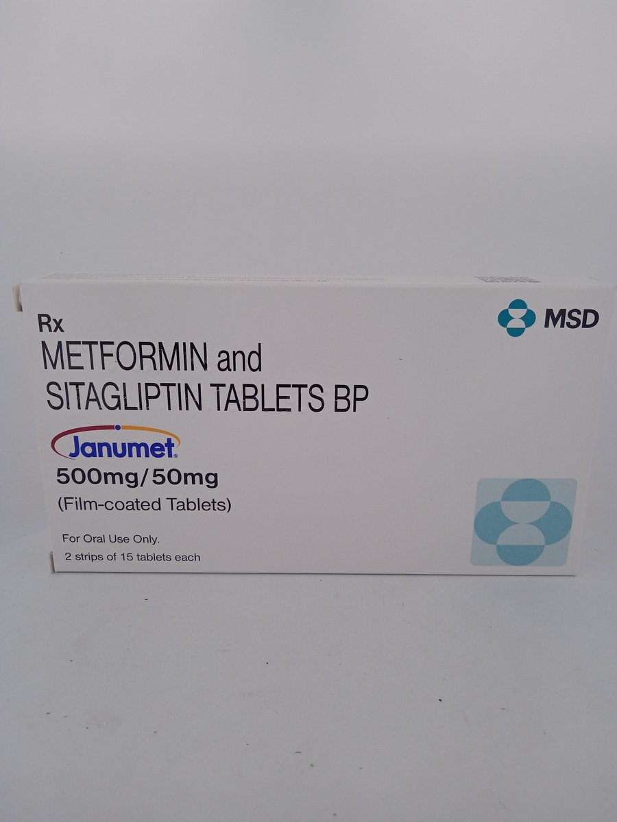 JANUMET 50 MG/500 MG 15 TABLETS | Sitagliptin + Metformin for Diabetes