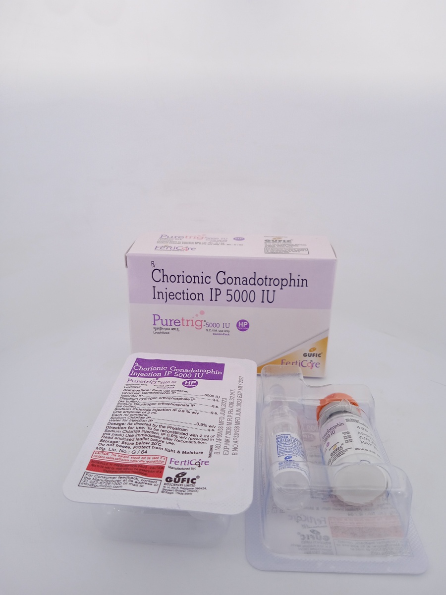 PURETRIG 5000 IU HP INJECTION | Human Chorionic Gonadotropin Therapy.