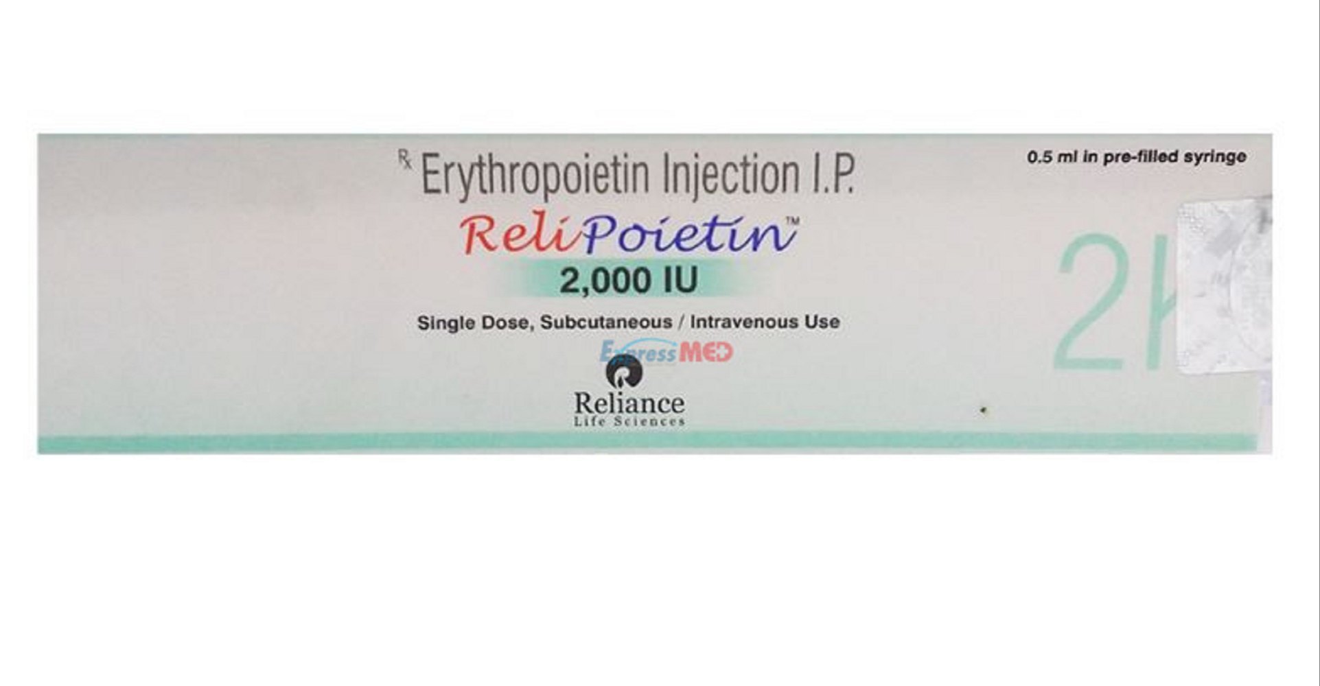 RELI POIETIN 2000 IU PFS | Epoetin Alfa Injection for Anemia.