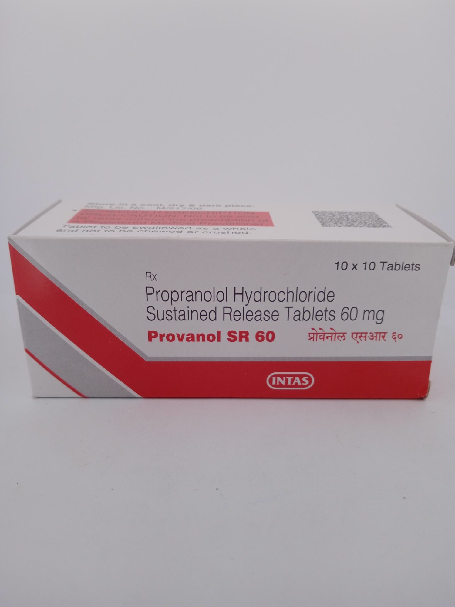 PROVANOL SR 60 MG 10 TABLETS | Propranolol Beta Blocker Guide