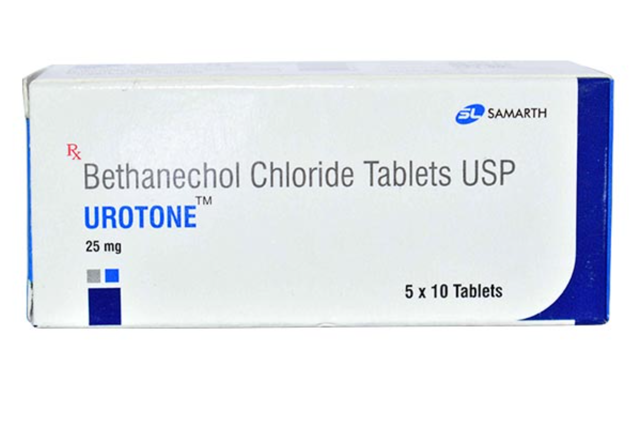 UROTONE 25 MG 10 TABLETS | Bethanechol Cholinergic Medicine.