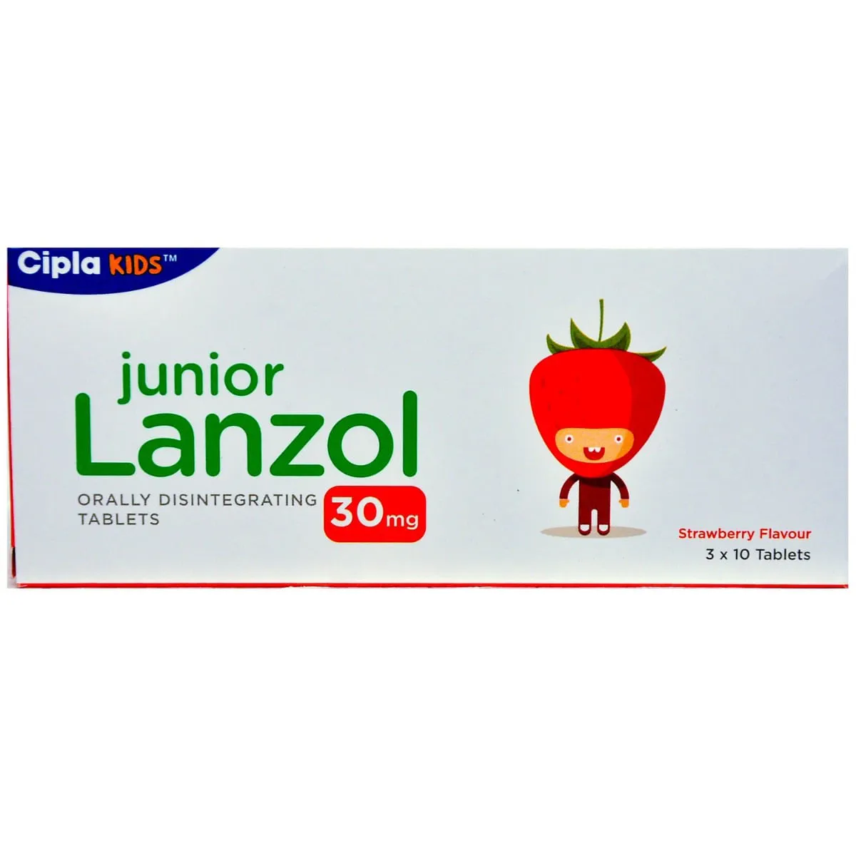 JUNIOR LANZOL 30 MG 10 TABLETS | Lansoprazole Proton Pump Inhibitor.