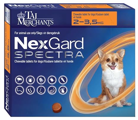 SPECTRA FOR DOGS 2–3.5 KG (Afoxolaner + Milbemycin Oxime) - 3 Tablet Pack